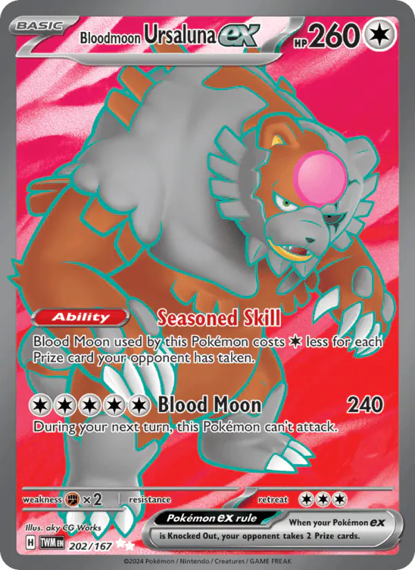 Carta Bloodmoon Ursaluna ex 202/167 de Twilight Masquerade