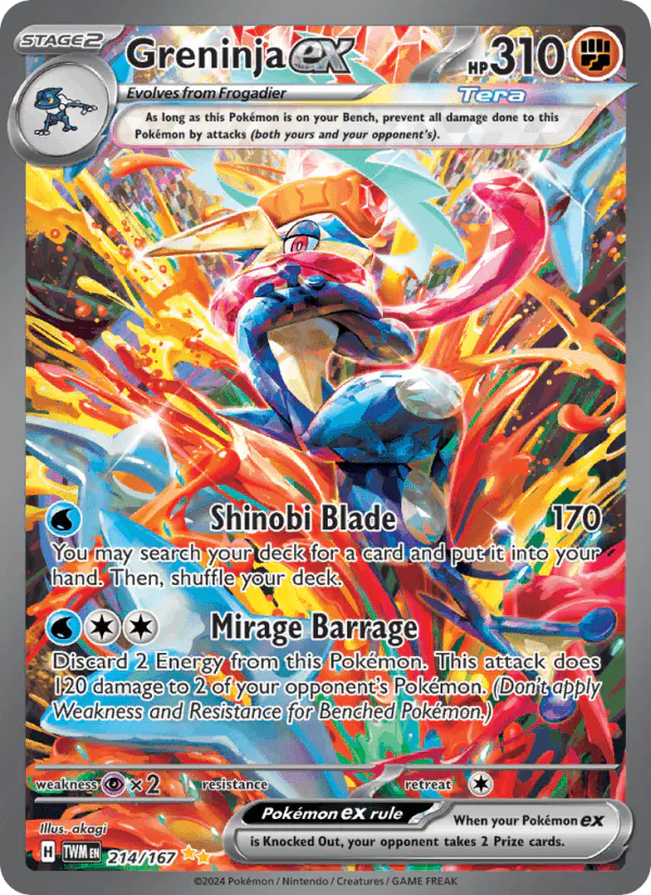 Carta Greninja ex 214/167 de Twilight Masquerade
