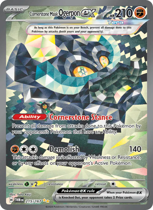 Carta Cornerstone Mask Ogerpon ex 215/167 de Twilight Masquerade