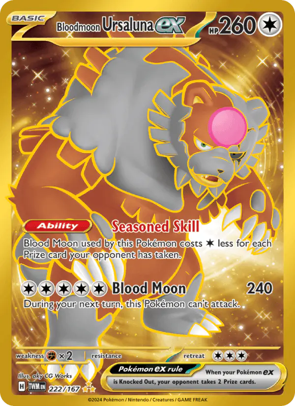 Carta Bloodmoon Ursaluna ex 222/167 de Twilight Masquerade