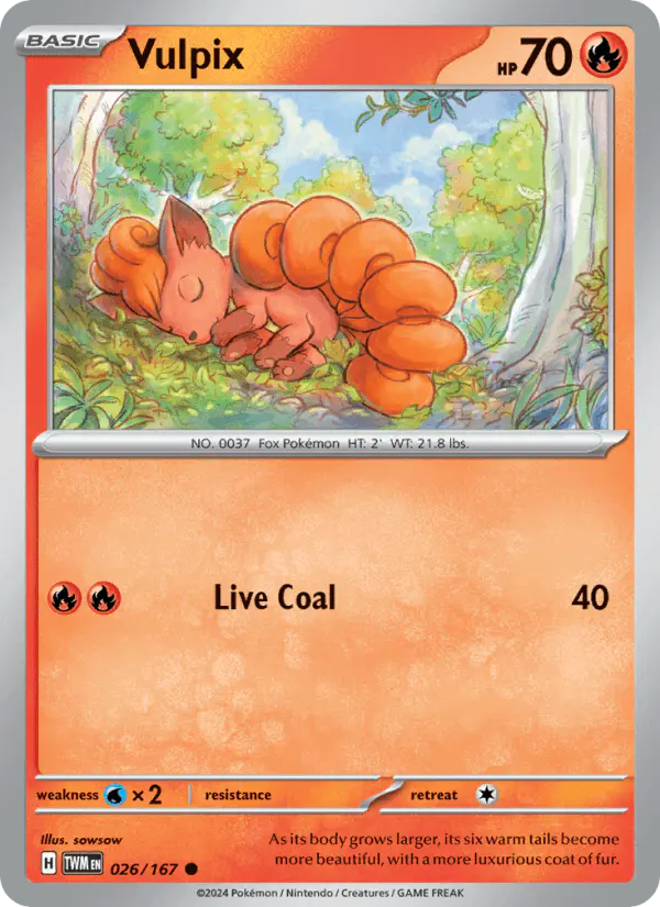 Carta Vulpix 026/167 de Twilight Masquerade