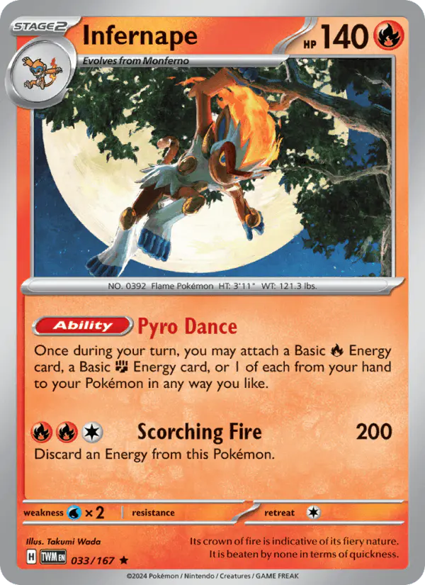 Carta Infernape 033/167 de Twilight Masquerade