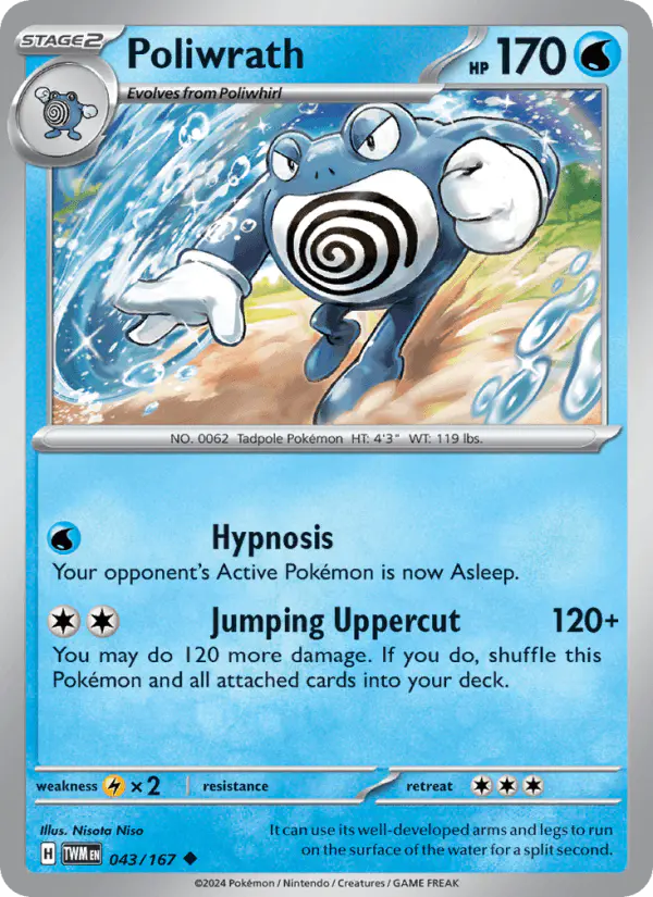 Carta Poliwrath 043/167 de Twilight Masquerade