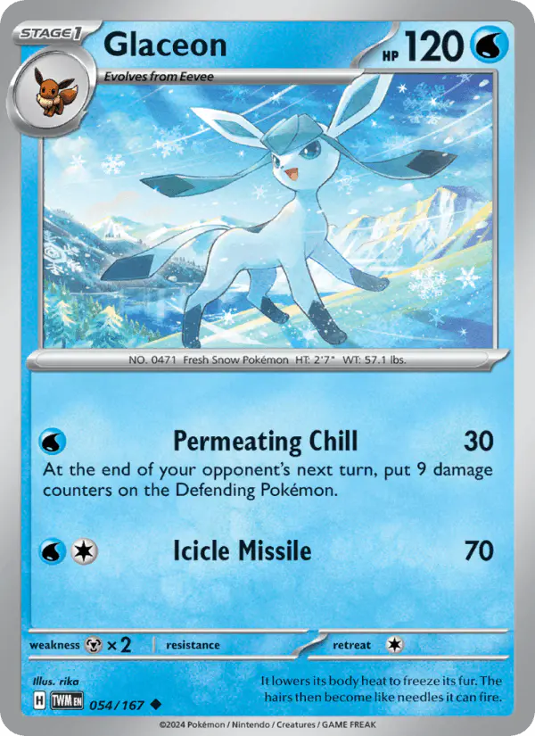 Carta Glaceon 054/167 de Twilight Masquerade