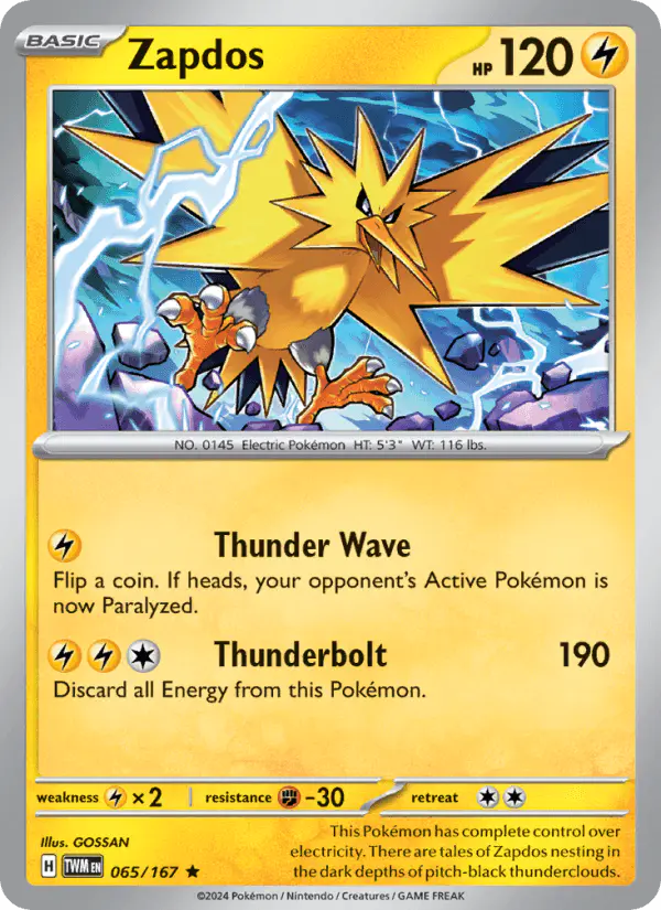 Carta Zapdos 065/167 de Twilight Masquerade