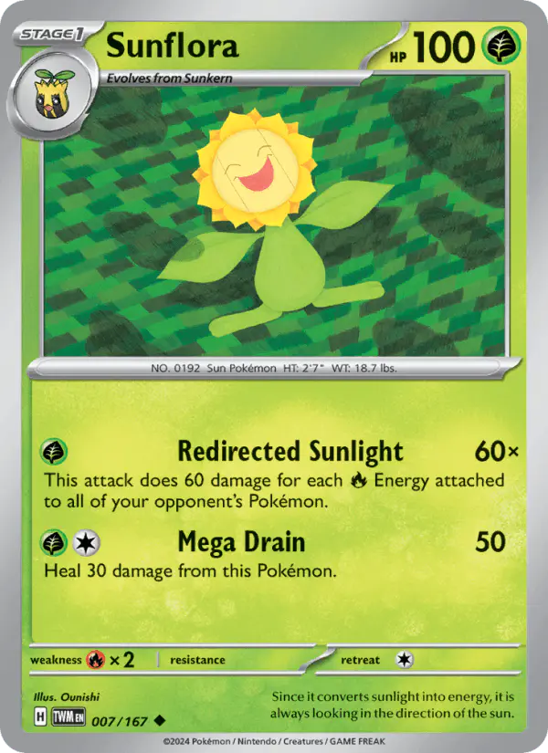 Carta Sunflora 007/167 de Twilight Masquerade