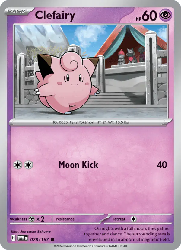 Carta Clefairy 078/167 de Twilight Masquerade