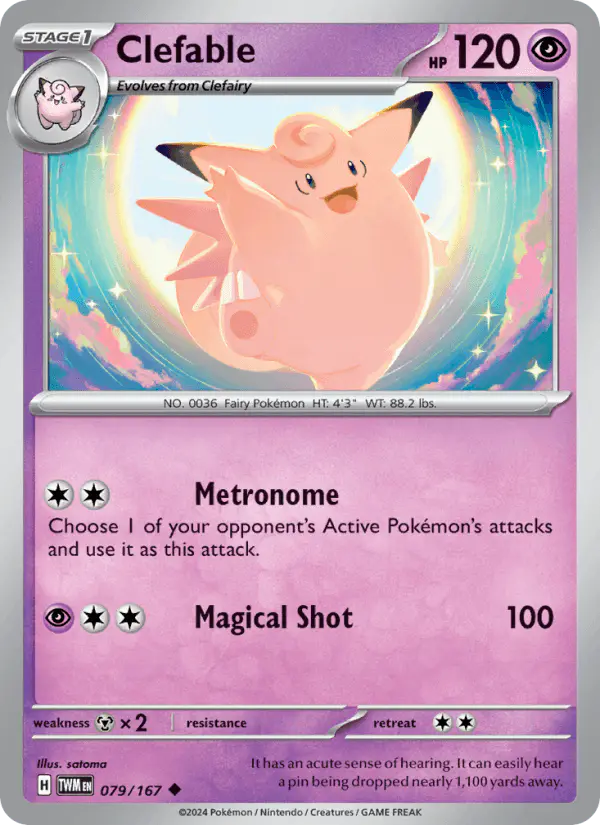 Carta Clefable 079/167 de Twilight Masquerade