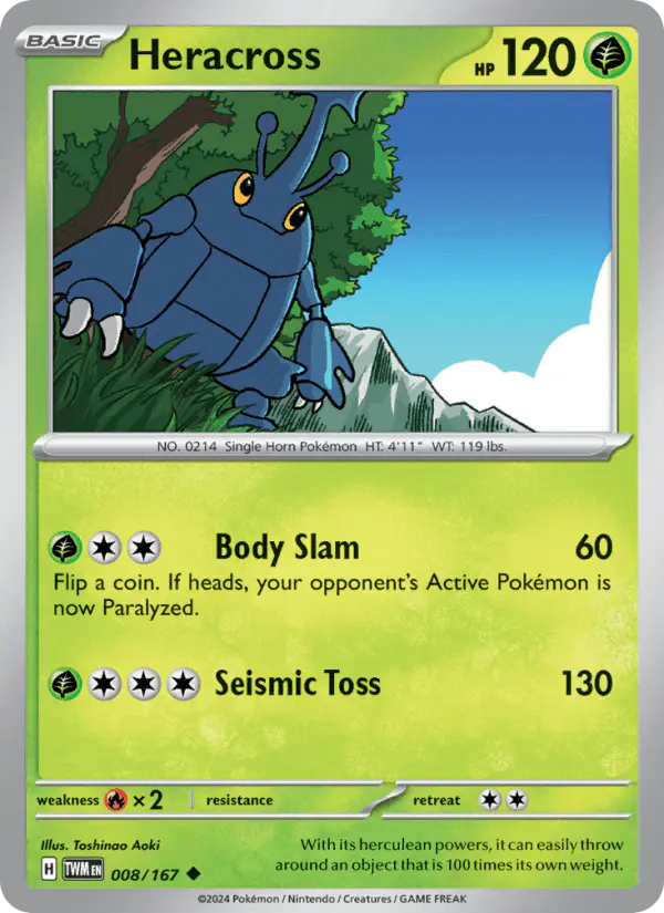 Carta Heracross 008/167 de Twilight Masquerade