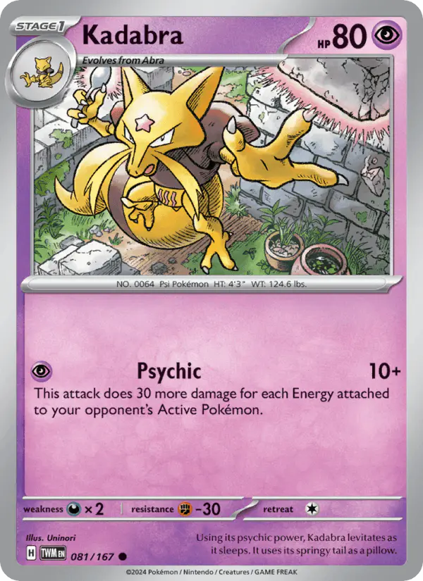 Carta Kadabra 081/167 de Twilight Masquerade