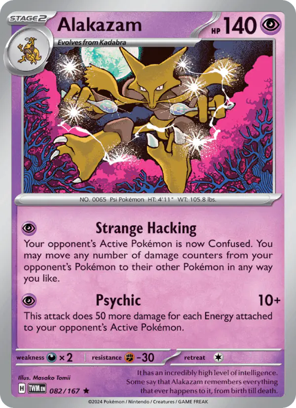 Carta Alakazam 082/167 de Twilight Masquerade