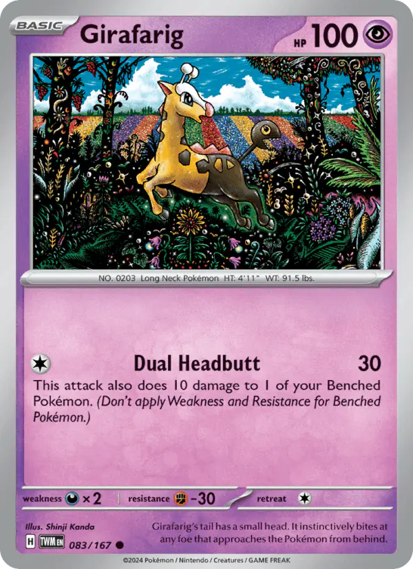 Carta Girafarig 083/167 de Twilight Masquerade