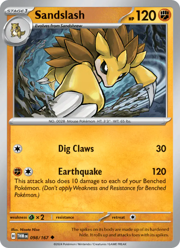 Carta Sandslash 098/167 de Twilight Masquerade