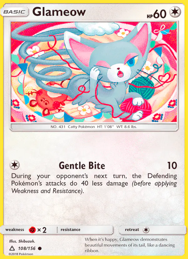 Carta Glameow 108/156 de Ultra Prism