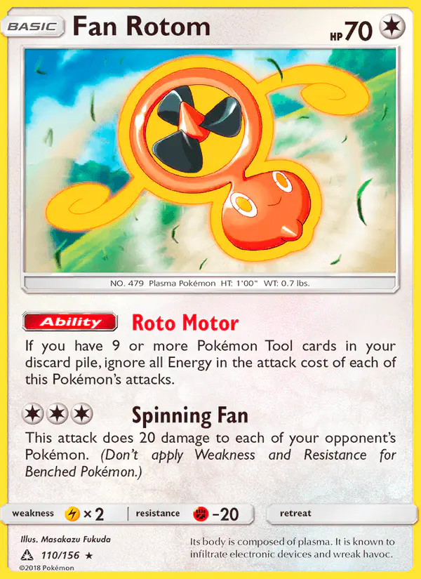 Carta Fan Rotom 110/156 de Ultra Prism
