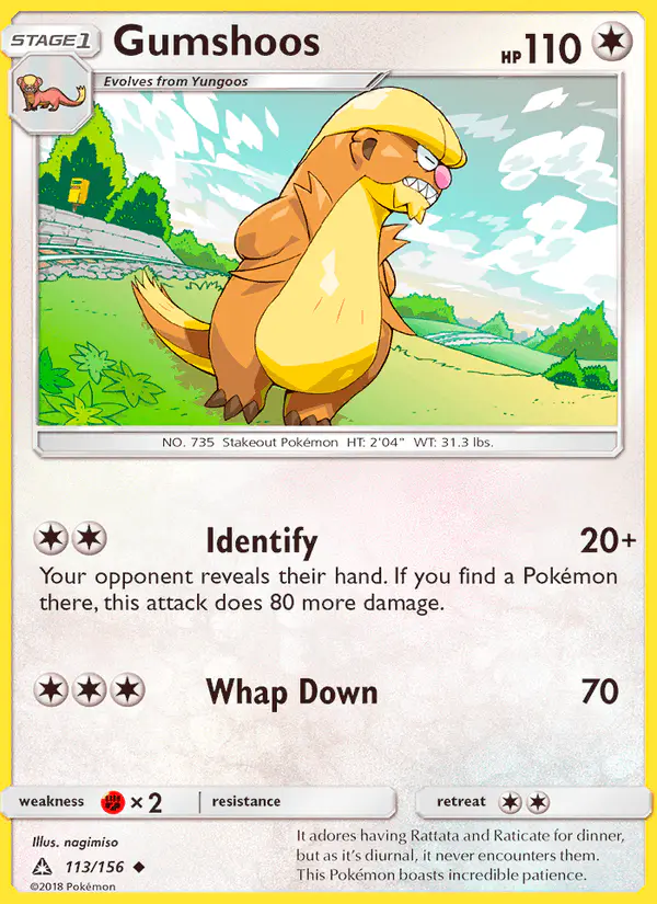 Carta Gumshoos 113/156 de Ultra Prism