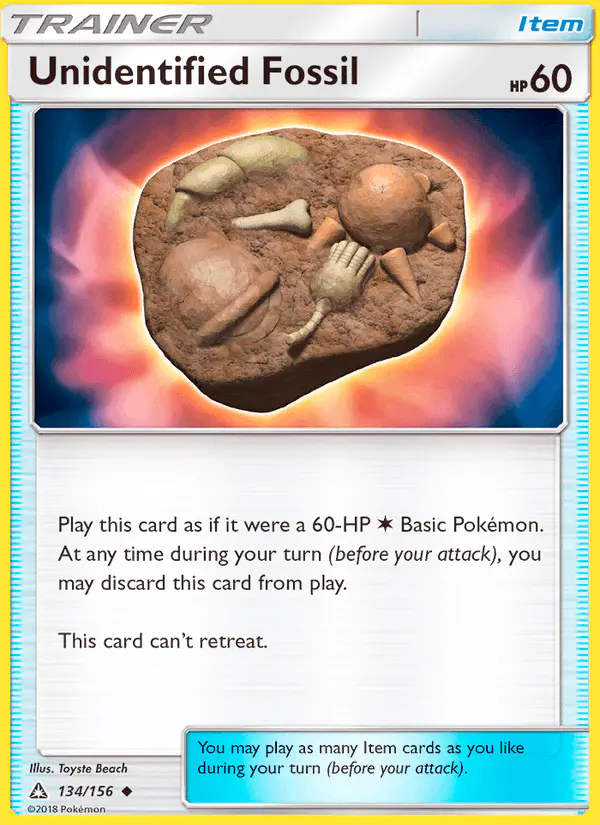 Carta Unidentified Fossil 134/156 de Ultra Prism
