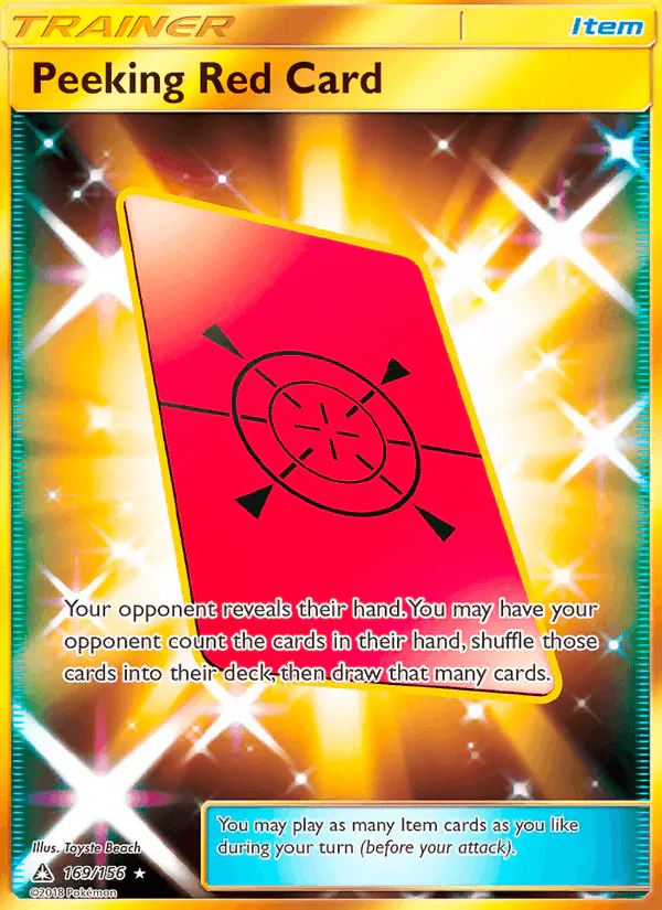 Carta Peeking Red Card 169/156 de Ultra Prism