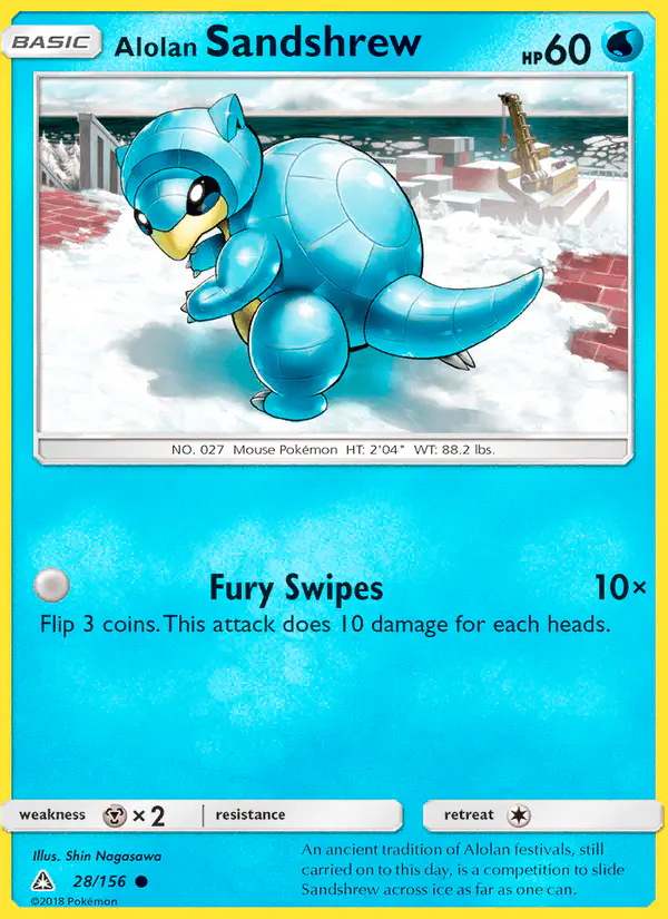 Carta Alolan Sandshrew 28/156 de Ultra Prism