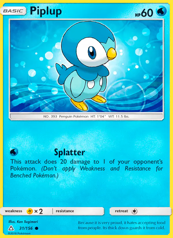 Carta Piplup 31/156 de Ultra Prism