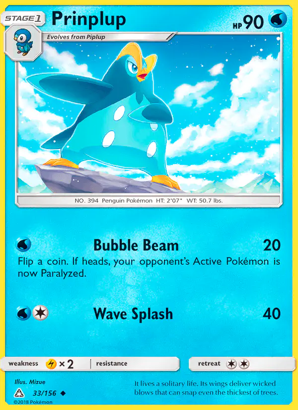 Carta Prinplup 33/156 de Ultra Prism