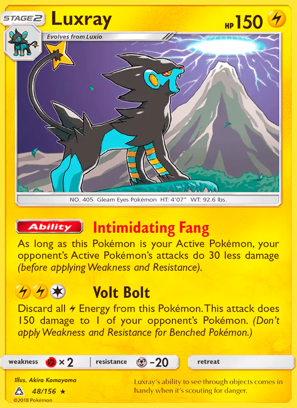 Carta Luxray 48/156 de Ultra Prism