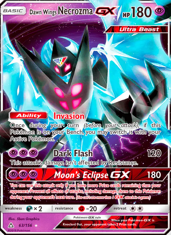 Carta Dawn Wings Necrozma GX 63/156 de Ultra Prism