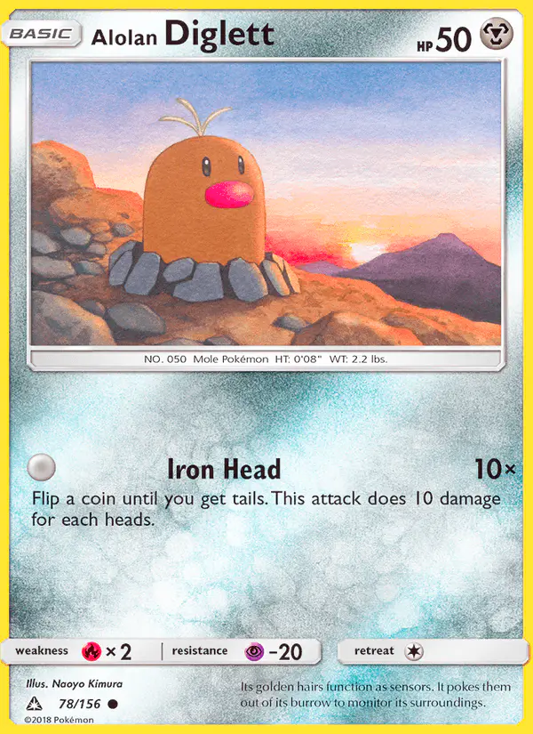 Carta Alolan Diglett 78/156 de Ultra Prism