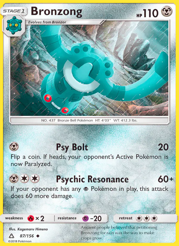 Carta Bronzong 87/156 de Ultra Prism
