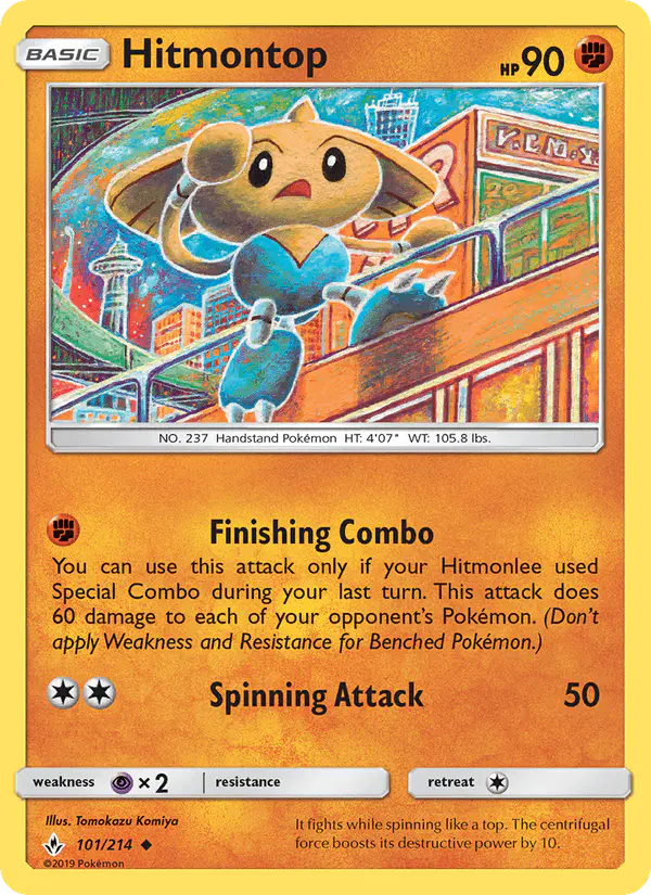 Carta Hitmontop 101/214 de Unbroken Bonds