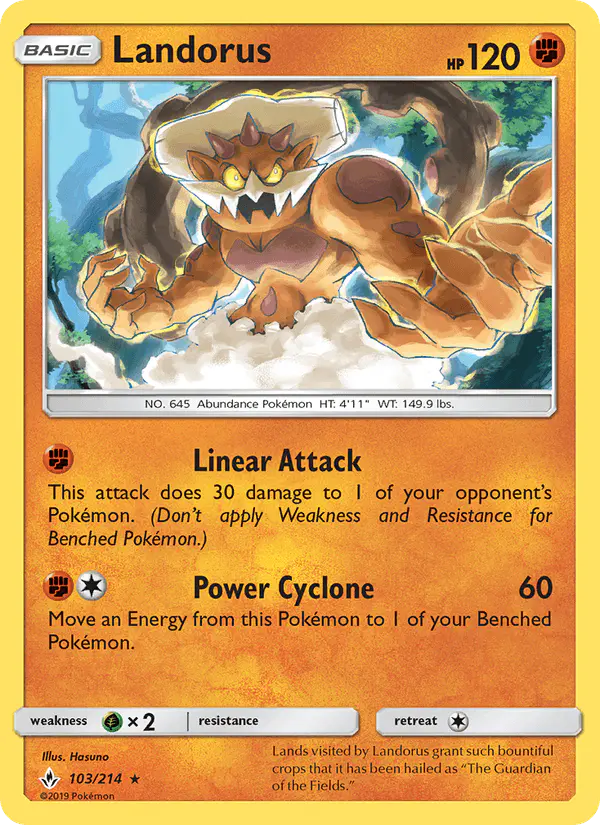 Carta Landorus 103/214 de Unbroken Bonds