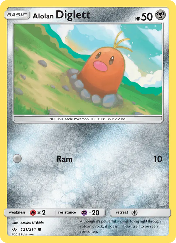 Carta Alolan Diglett 121/214 de Unbroken Bonds