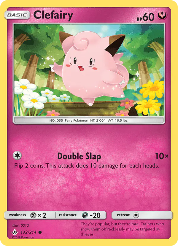 Carta Clefairy 132/214 de Unbroken Bonds
