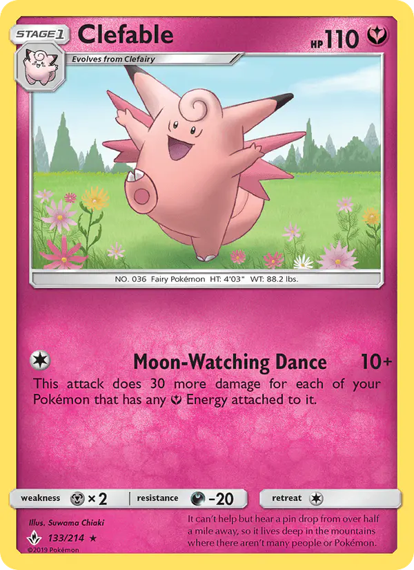 Carta Clefable 133/214 de Unbroken Bonds