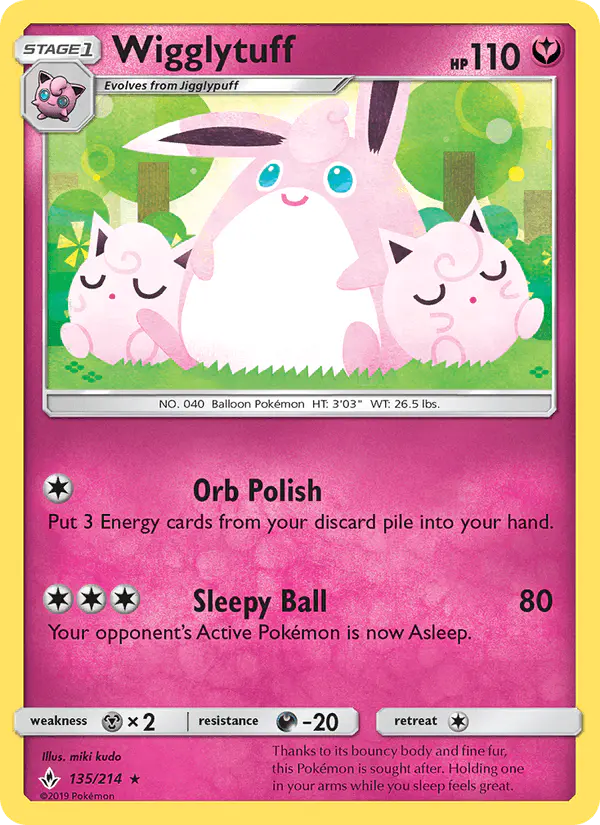 Carta Wigglytuff 135/214 de Unbroken Bonds