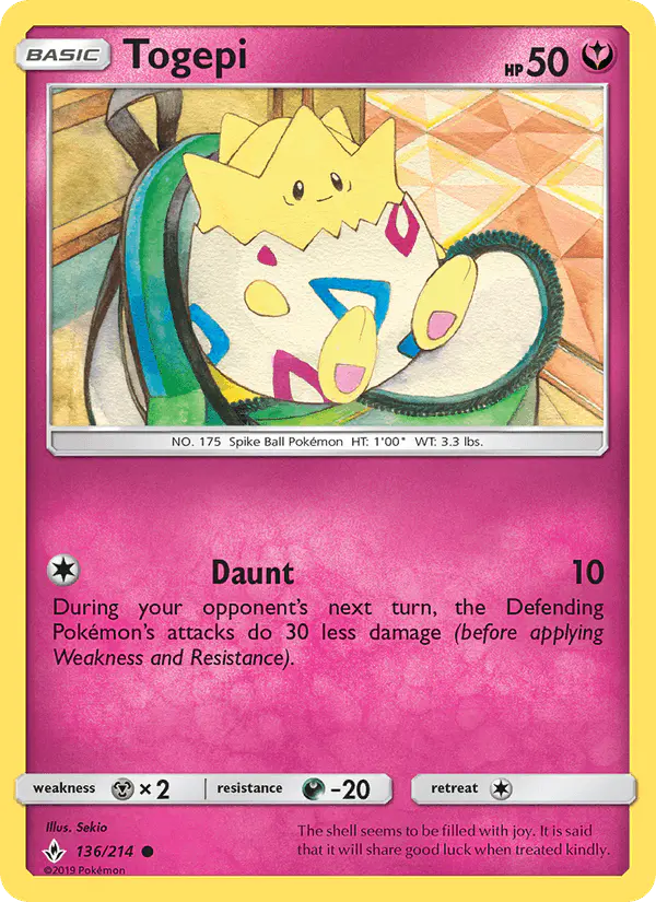 Carta Togepi 136/214 de Unbroken Bonds