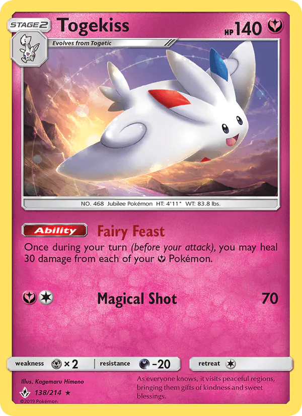 Carta Togekiss 138/214 de Unbroken Bonds