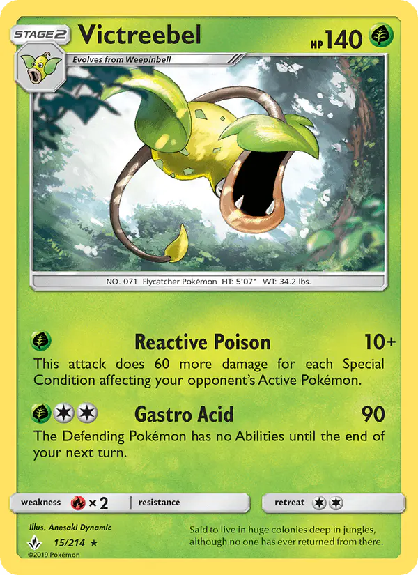 Carta Victreebel 15/214 de Unbroken Bonds