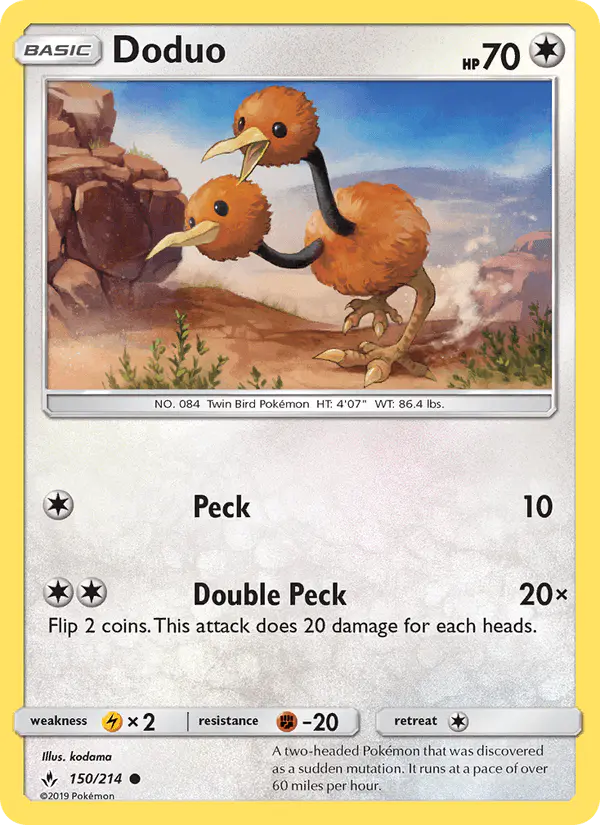 Carta Doduo 150/214 de Unbroken Bonds