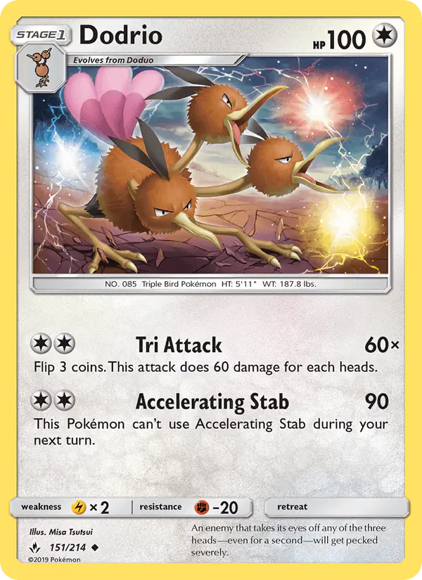 Carta Dodrio 151/214 de Unbroken Bonds
