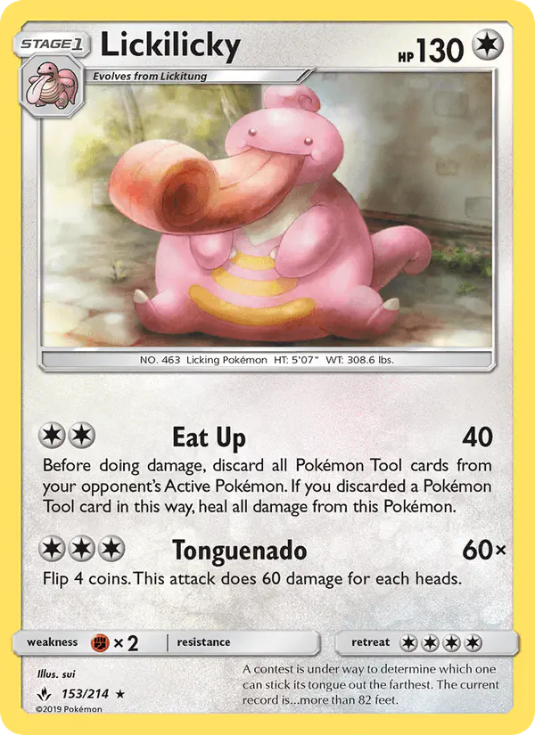 Carta Lickilicky 153/214 de Unbroken Bonds
