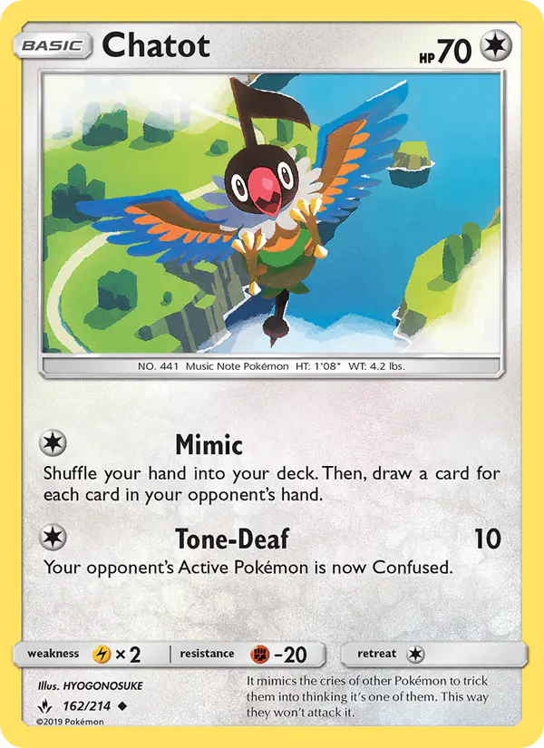 Carta Chatot 162/214 de Unbroken Bonds