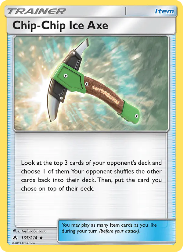 Carta Chip-Chip Ice Axe 165/214 de Unbroken Bonds