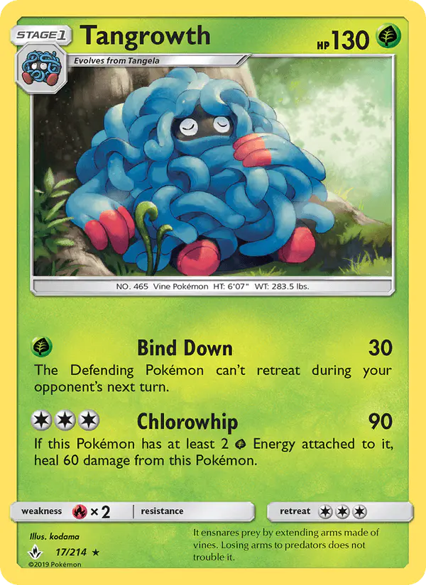 Carta Tangrowth 17/214 de Unbroken Bonds