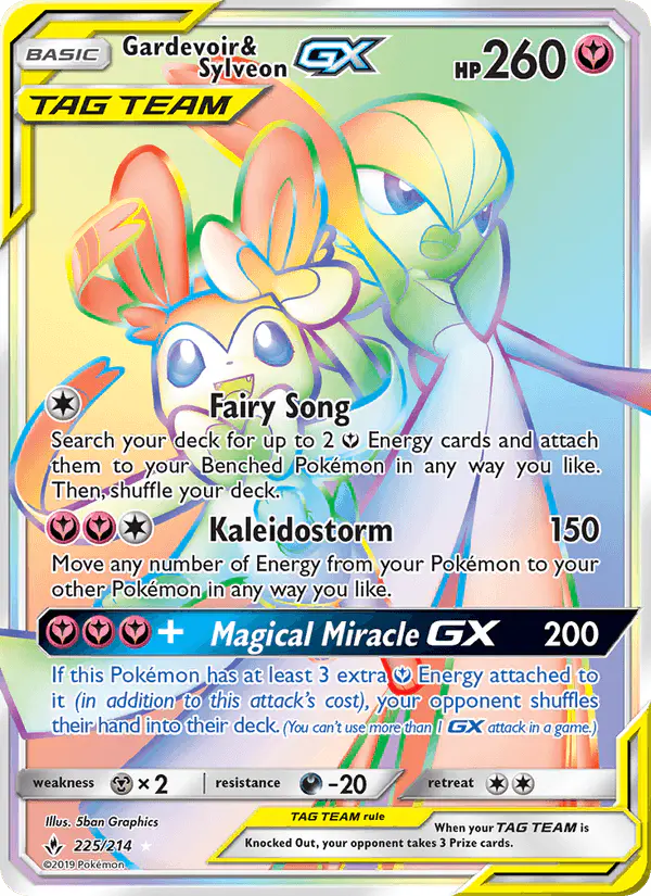 Carta Gardevoir & Sylveon GX 225/214 de Unbroken Bonds