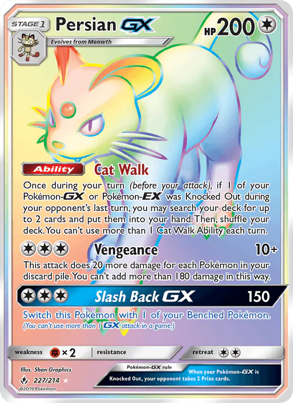 Carta Persian GX 227/214 de Unbroken Bonds