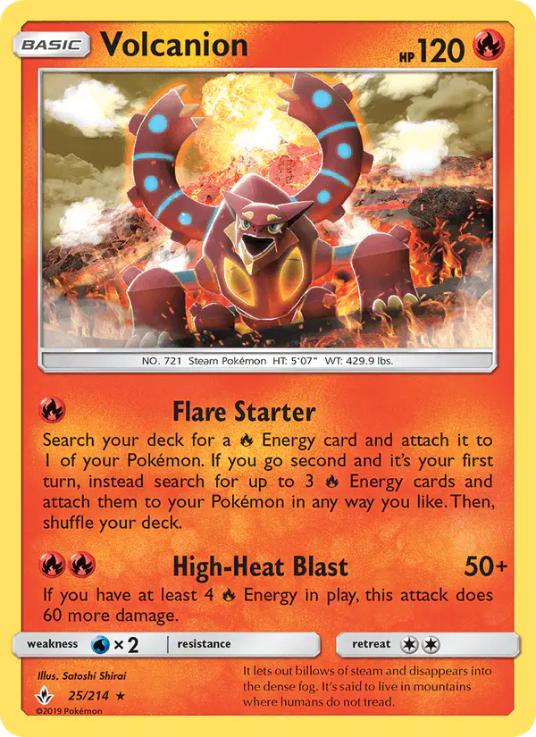 Carta Volcanion 25/214 de Unbroken Bonds