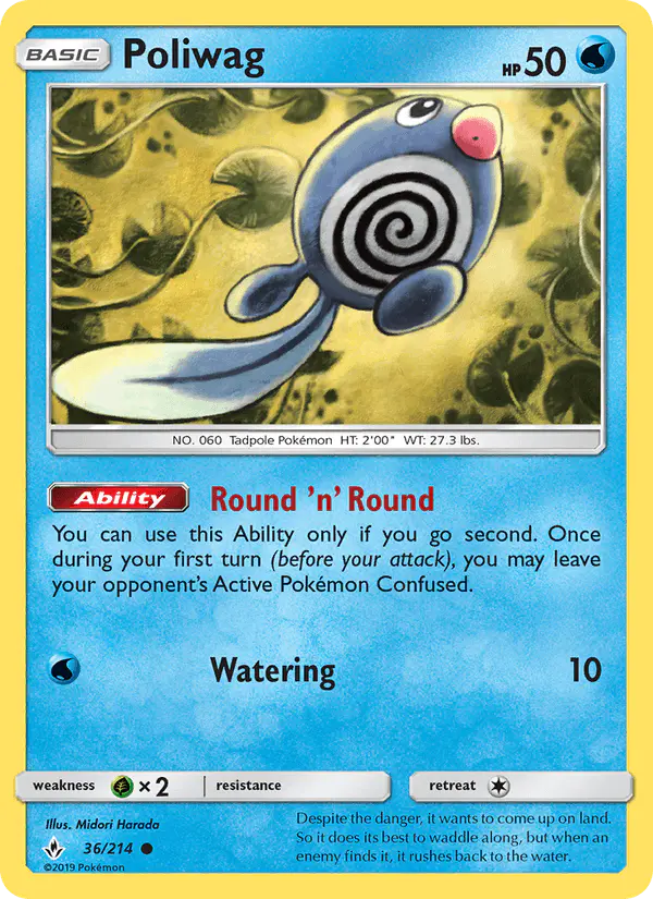 Carta Poliwag 36/214 de Unbroken Bonds