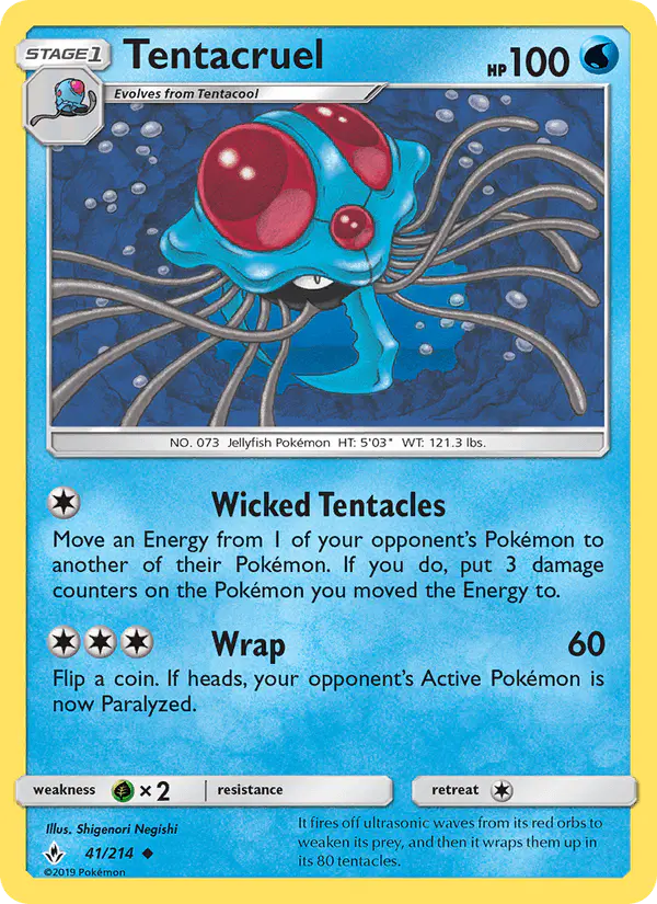 Carta Tentacruel 41/214 de Unbroken Bonds