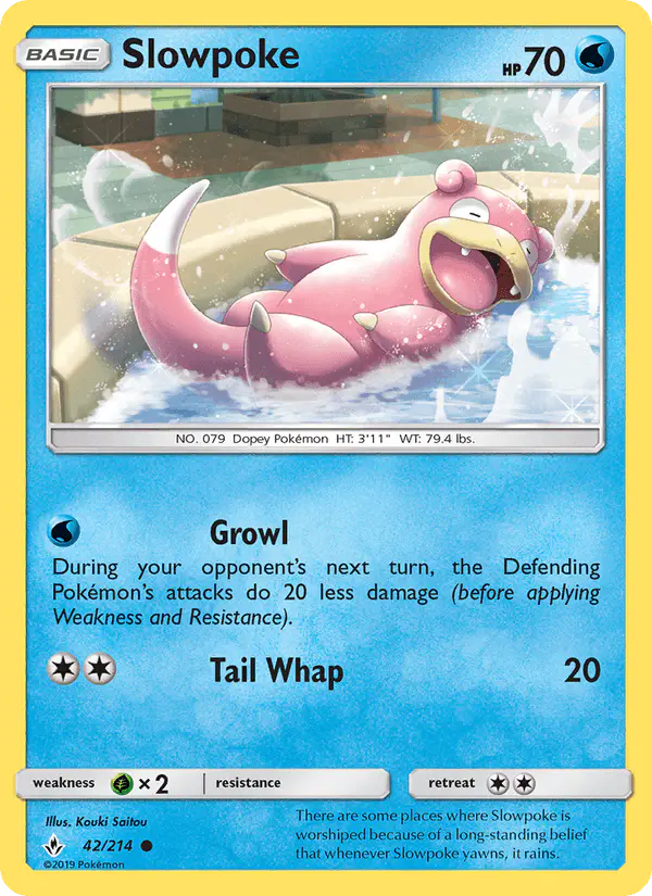 Carta Slowpoke 42/214 de Unbroken Bonds